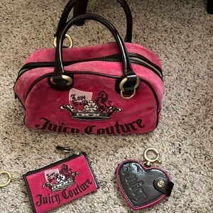 Juicy couture 3 piece vintage purse set